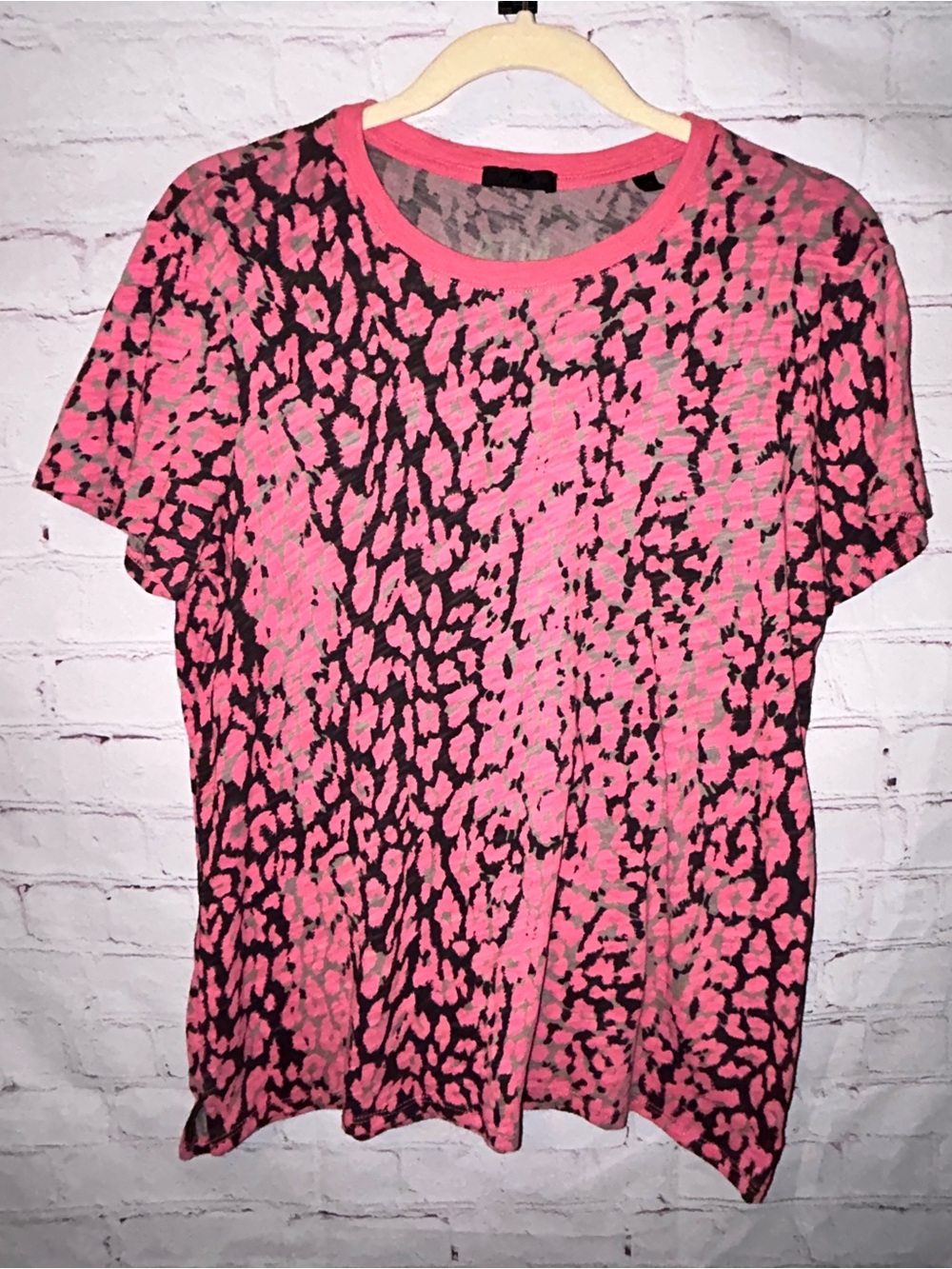ATM Anthony Thomas Melillo Leopard Print Schoolboy Tee women’s size L